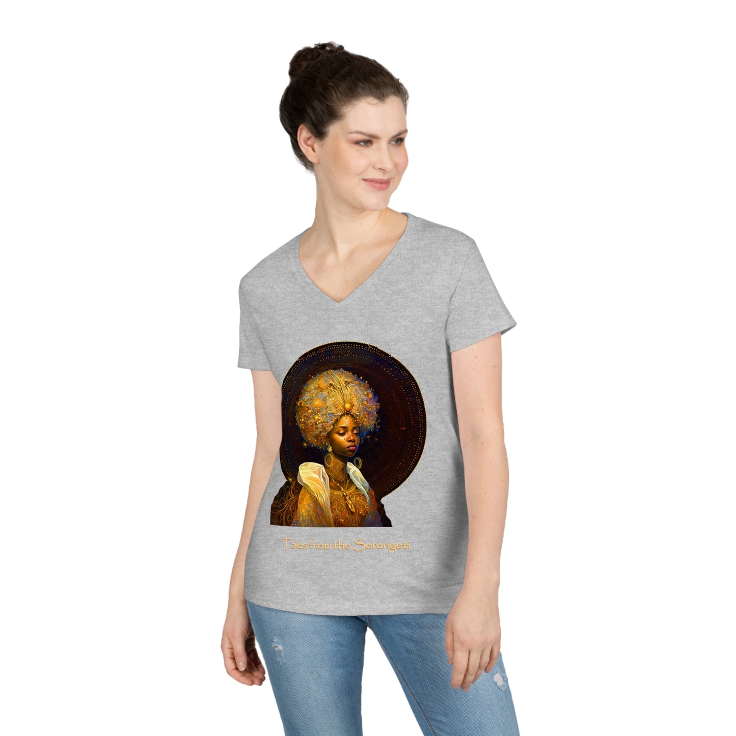 Tales of the Serengeti Haditha Ladies' V-Neck T-Shirt