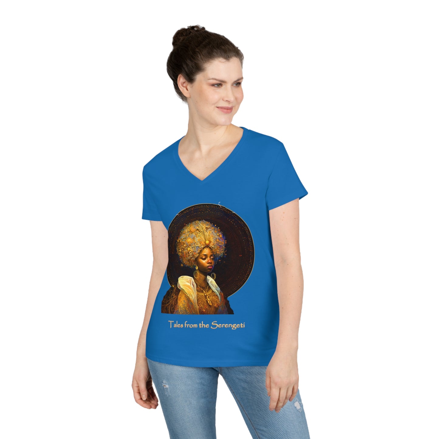 Tales of the Serengeti Haditha Ladies' V-Neck T-Shirt