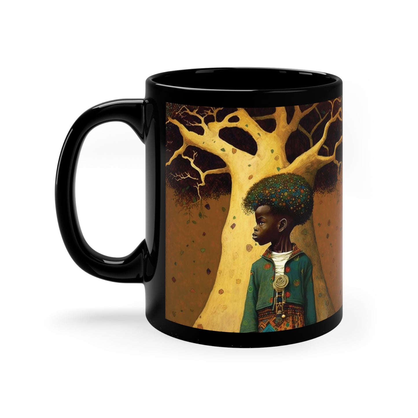 Tales of the Serengeti "Joaquim and the Magic Boabab Tree" 11oz Black Mug