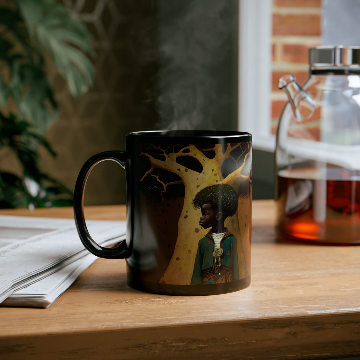 Tales of the Serengeti "Joaquim and the Magic Boabab Tree" 11oz Black Mug