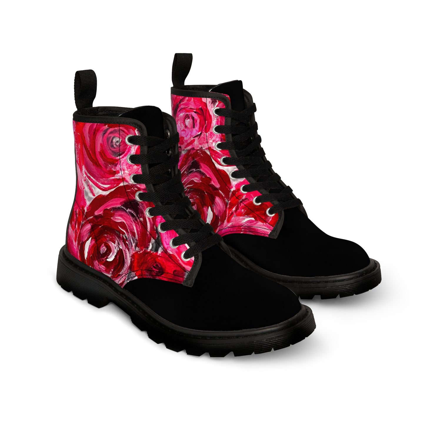 A pair of Women's Canvas Boots Swag Roses