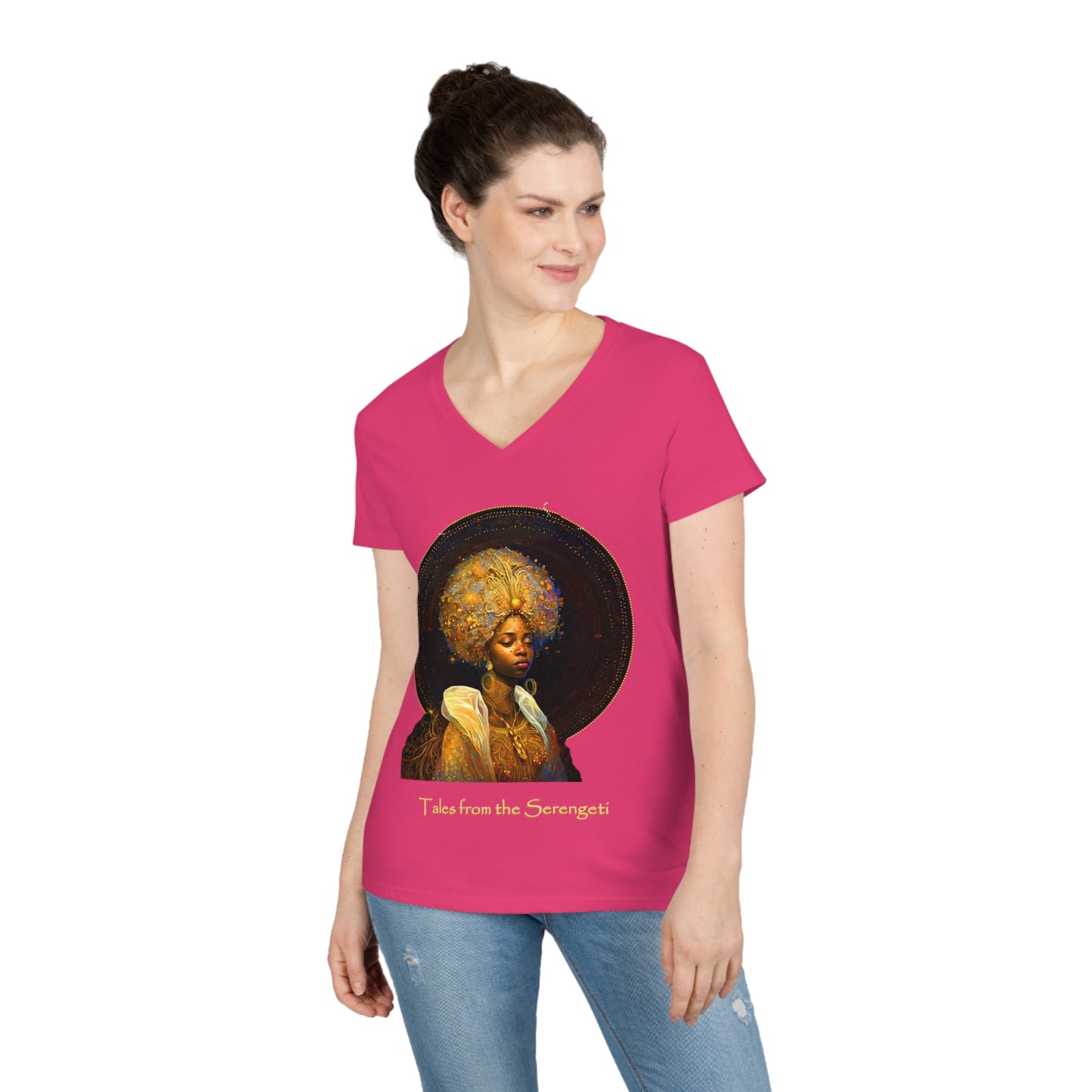 Tales of the Serengeti Haditha Ladies' V-Neck T-Shirt