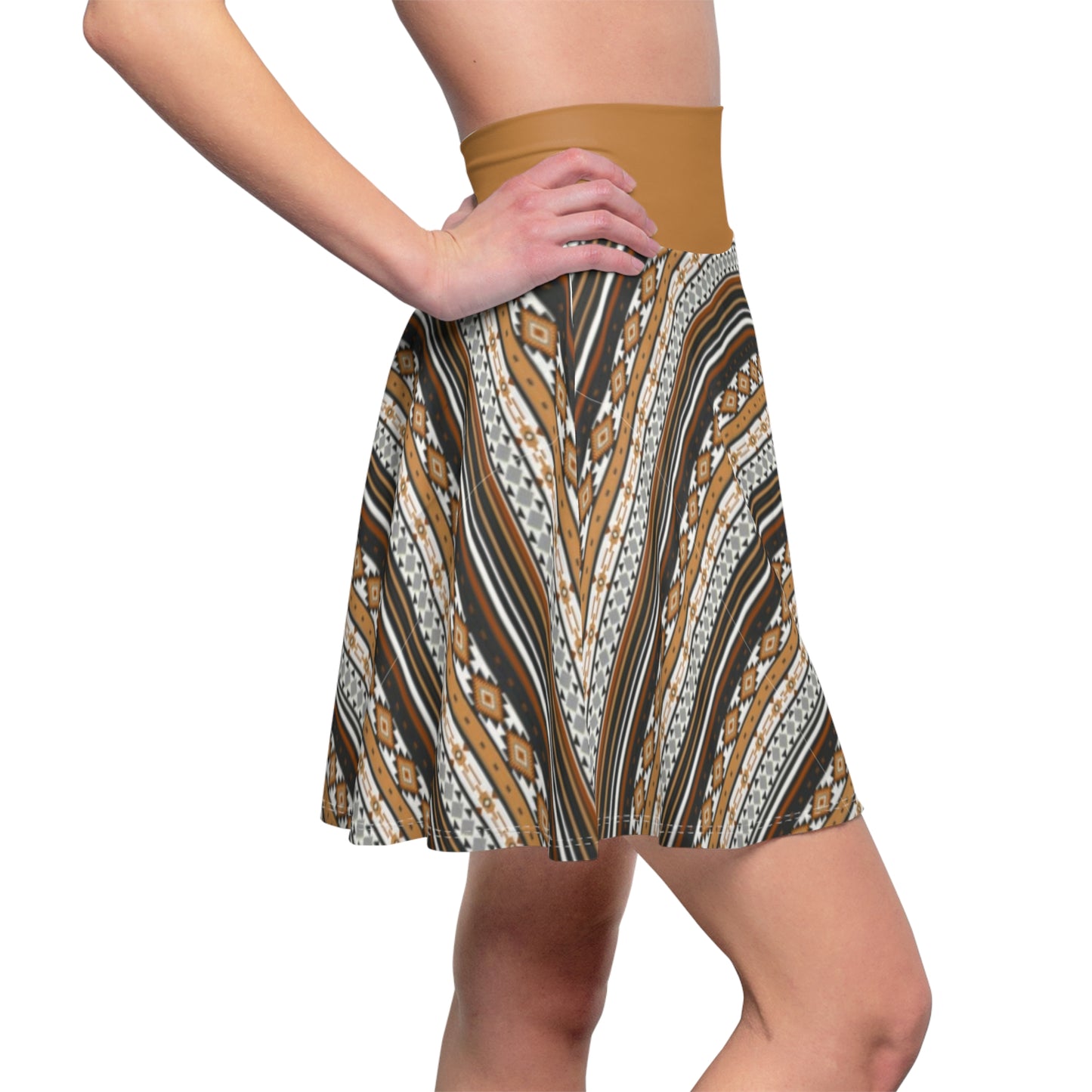 Mojave Sand Women's Skater Skirt (AOP)