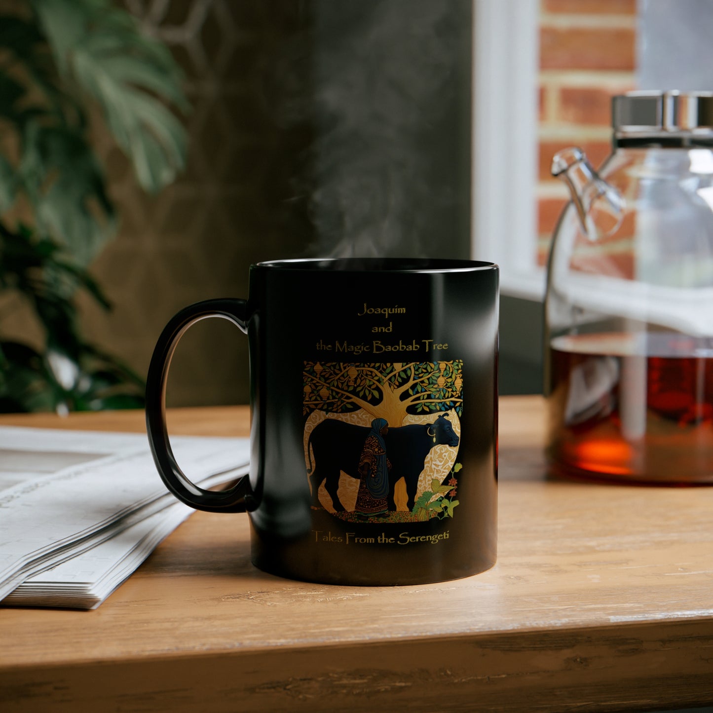 The Tales of Serengeti Joaquim and the Magic Baobob Tree 11oz Black Mug