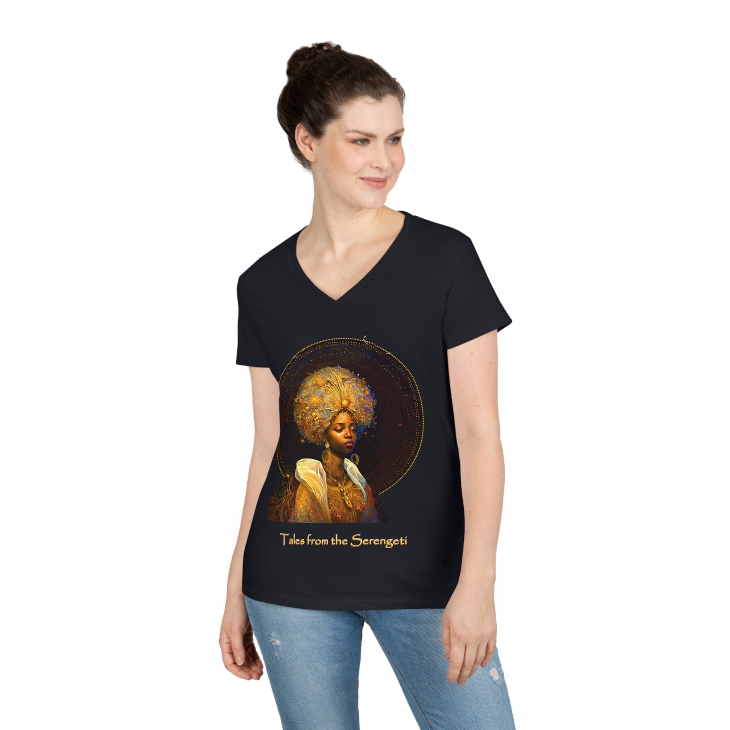 Tales of the Serengeti Haditha Ladies' V-Neck T-Shirt