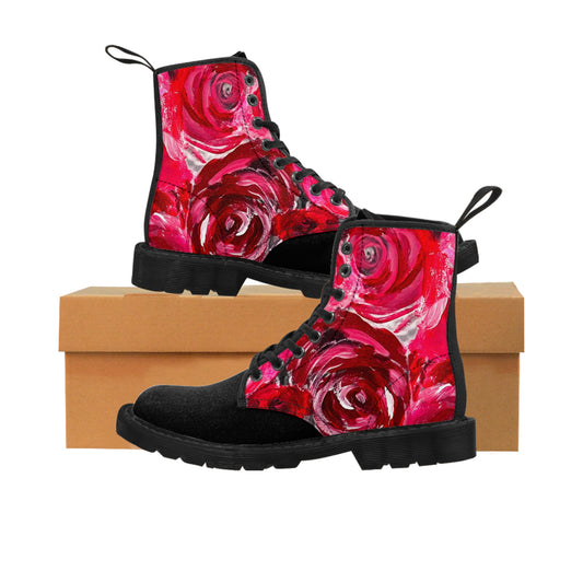 A pair of Women's Canvas Boots Swag Roses