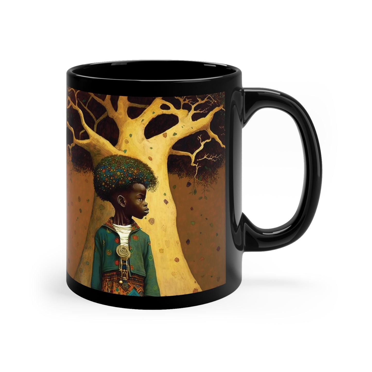 Tales of the Serengeti "Joaquim and the Magic Boabab Tree" 11oz Black Mug