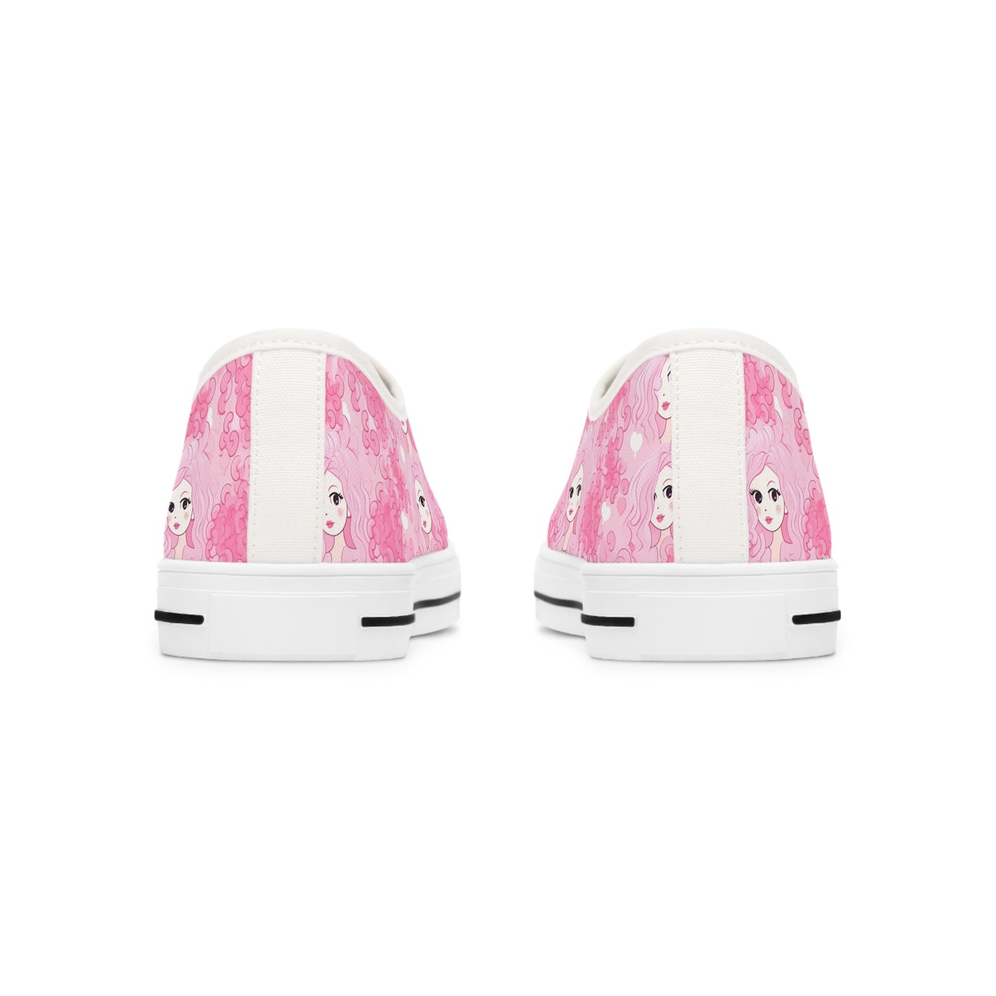 A pair of Pretty in Pink Women's Low Top Sneakers