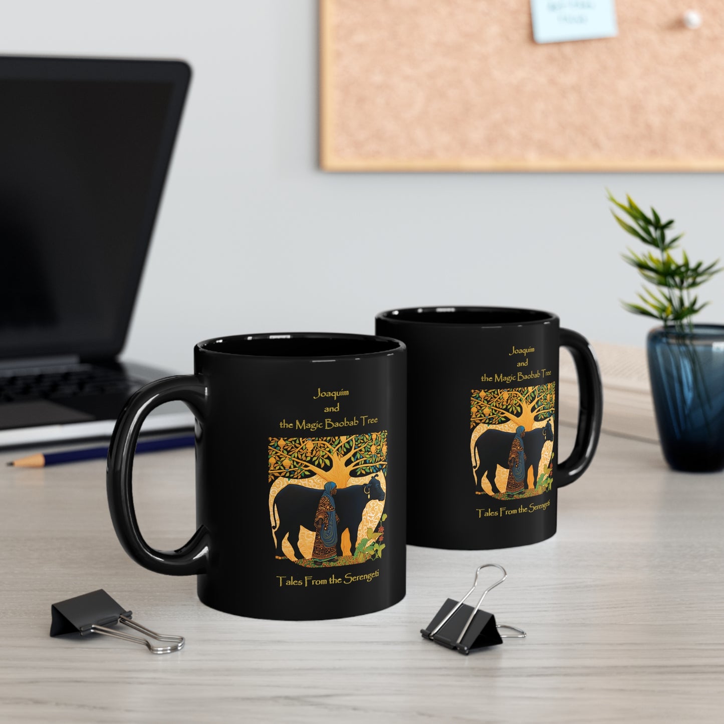 The Tales of Serengeti Joaquim and the Magic Baobob Tree 11oz Black Mug