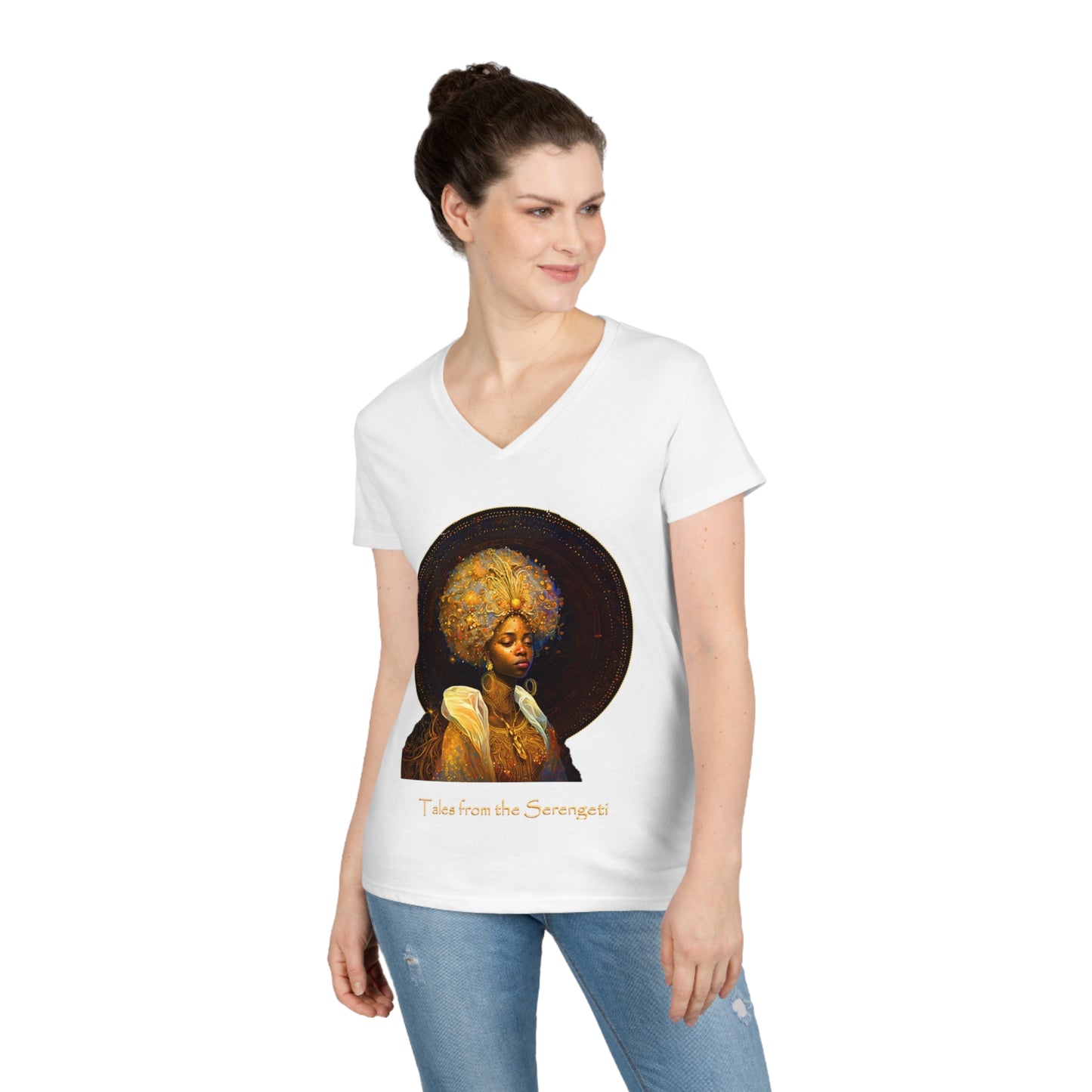 Tales of the Serengeti Haditha Ladies' V-Neck T-Shirt