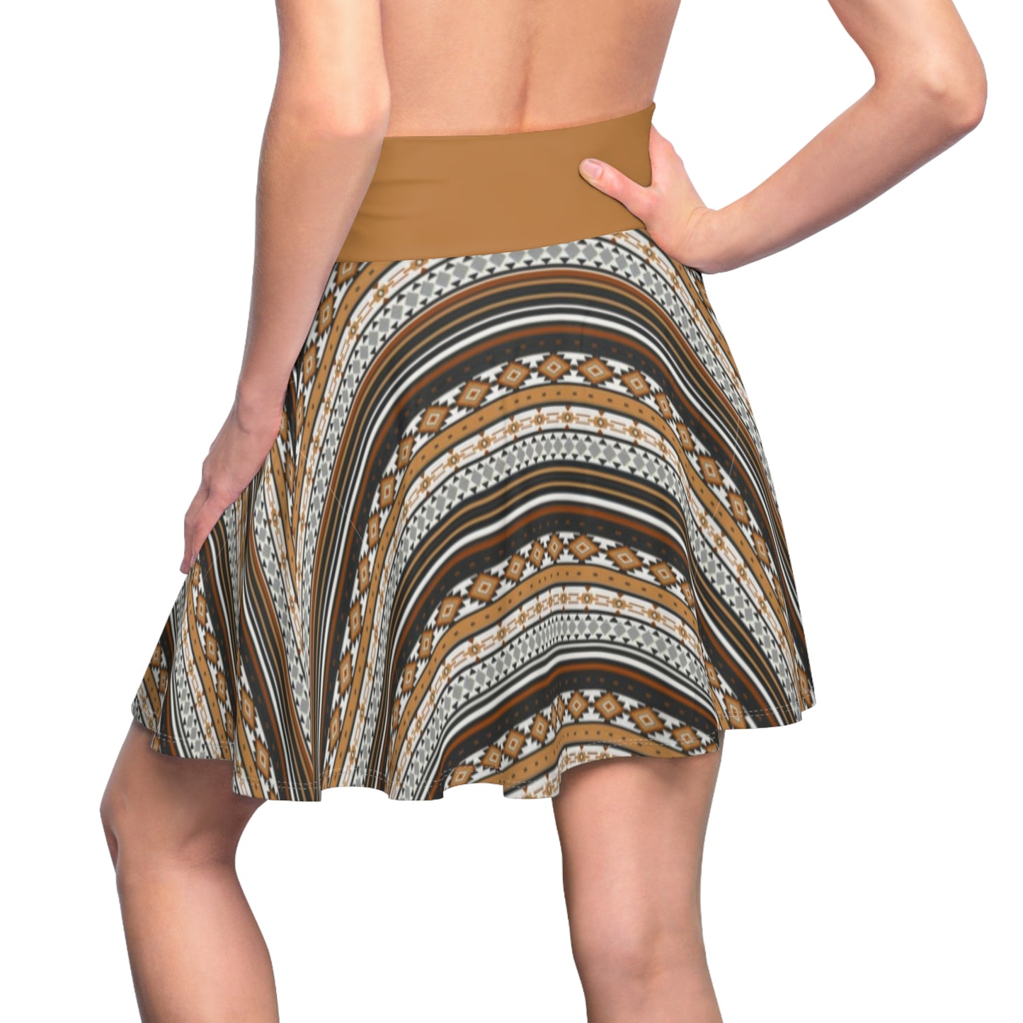 Mojave Sand Women's Skater Skirt (AOP)