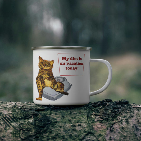 Enamel Camping Mug. - Peter the Great is Overweight