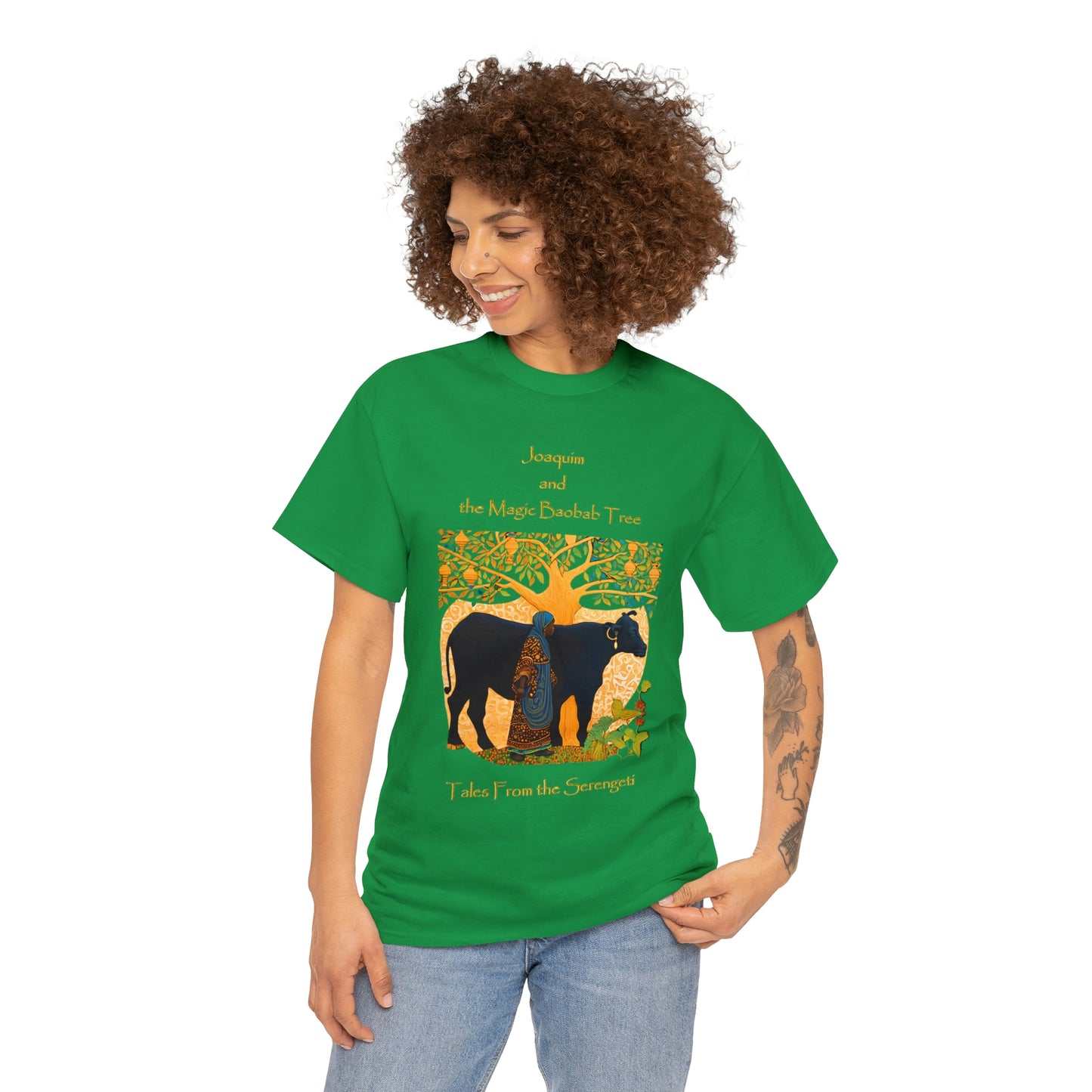 Unisex Heavy Cotton Tee from our From our book series Tales from the Serengeti by Robert Roberson