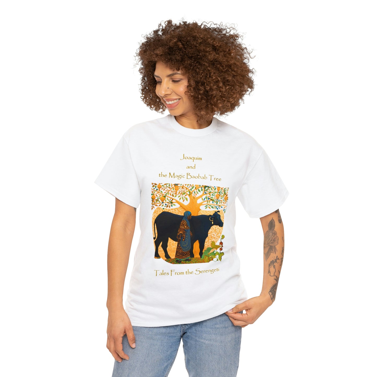 Unisex Heavy Cotton Tee from our From our book series Tales from the Serengeti by Robert Roberson