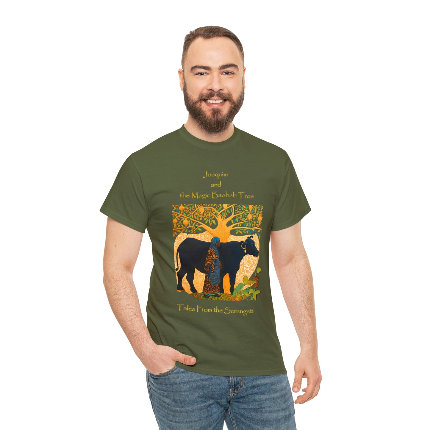 Unisex Heavy Cotton Tee from our From our book series Tales from the Serengeti by Robert Roberson