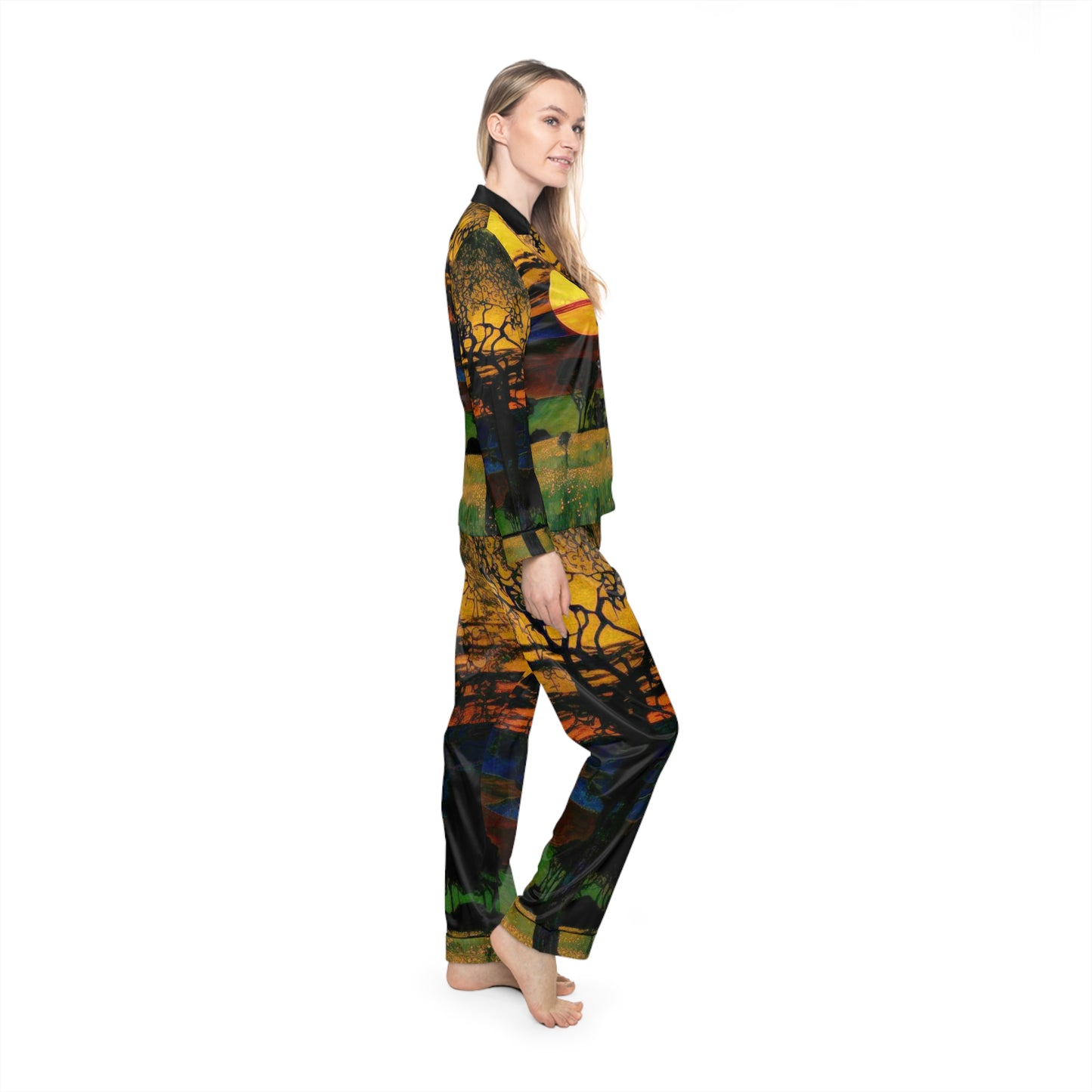 Women's Satin Pajamas (AOP)