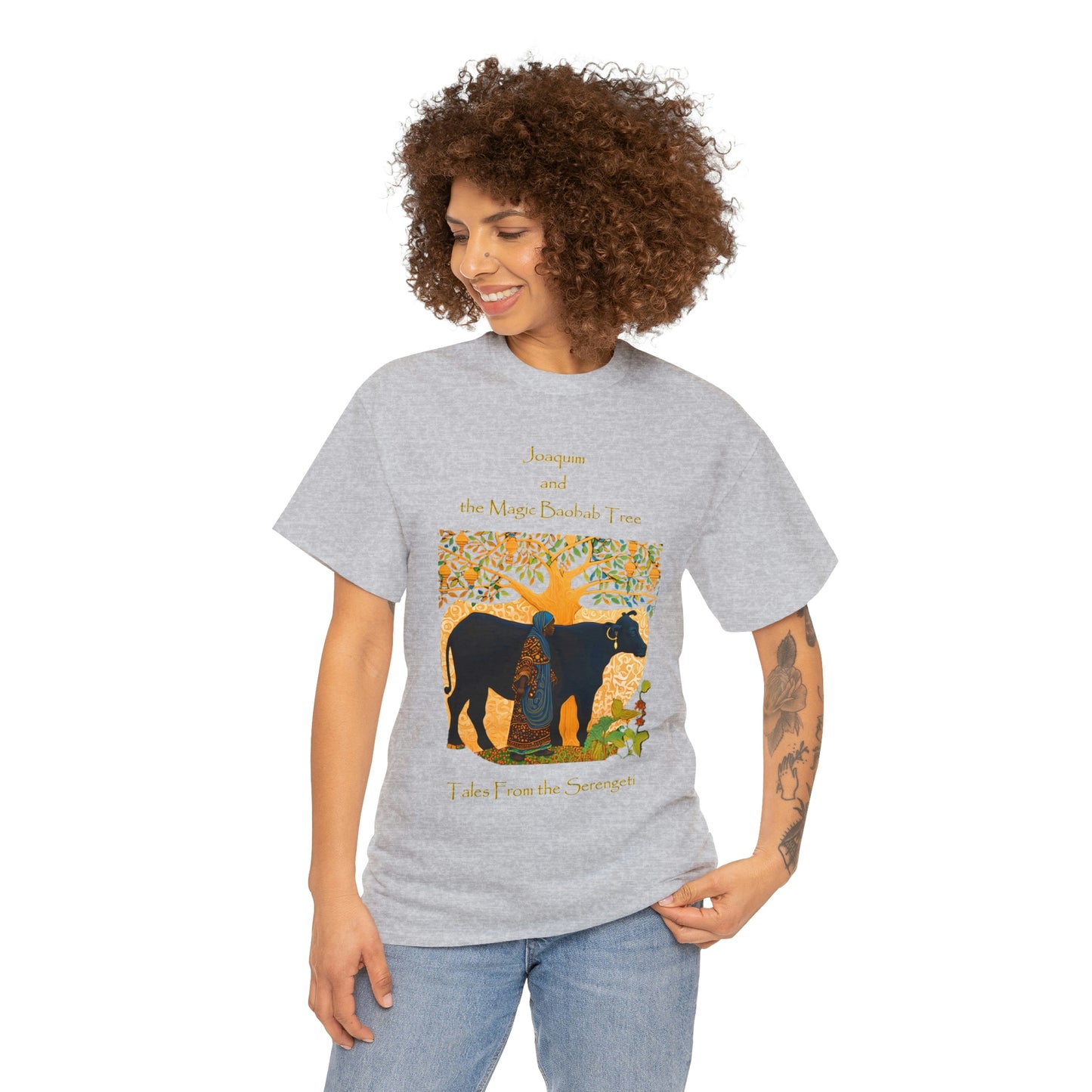 Unisex Heavy Cotton Tee from our From our book series Tales from the Serengeti by Robert Roberson